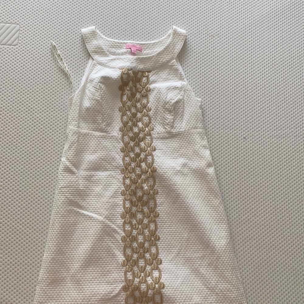 Gold and white Lilly dress